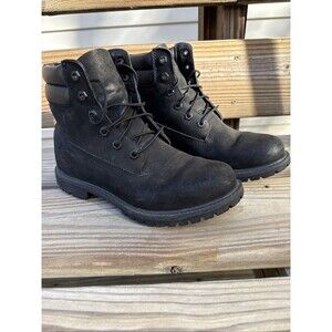Timberland Waterville 6-Inch Double Collar Black Women's Boot  MSRP $139 sz 8